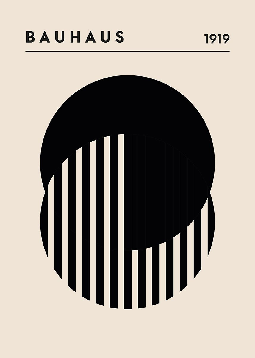 Bauhaus Black and white poster N4