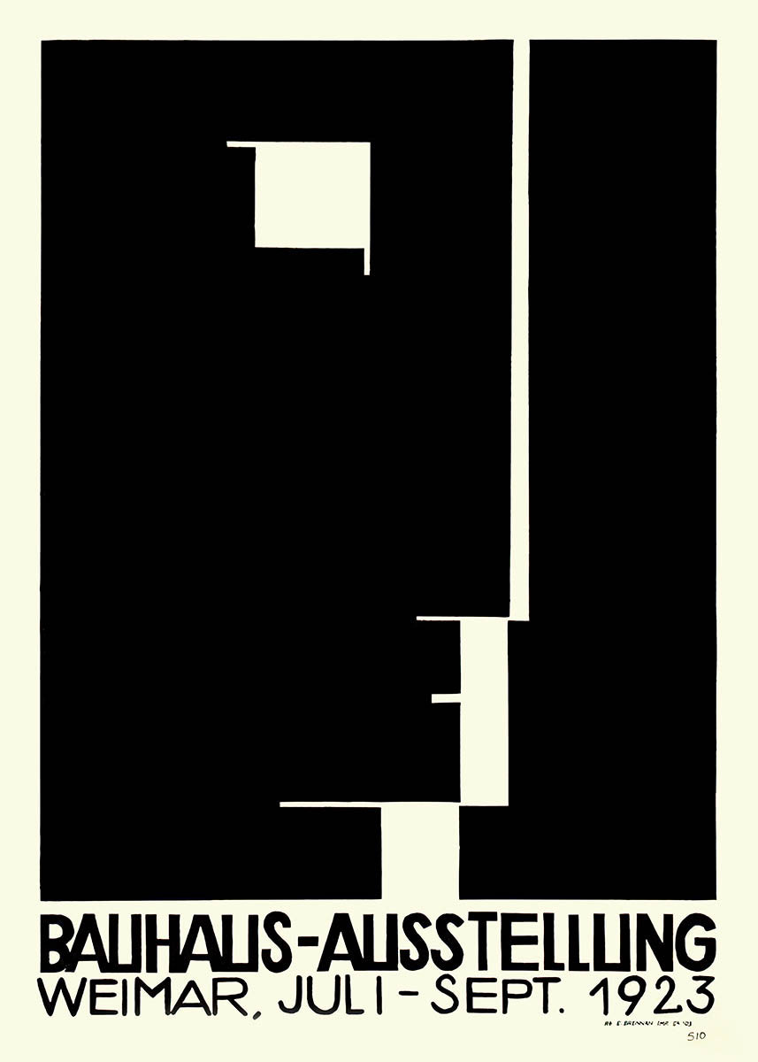 1923年のバウハウス展のヴィンテージポスター - ヘルベルト・バイヤー
