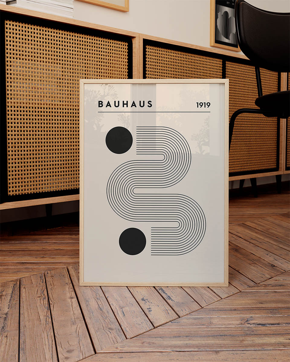 ポスター 額装 バウハウス Bauhaus ドイツ - その他